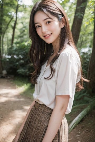 AI美女「キャンプ場での屋外撮影会シリーズ」
