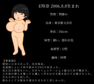 【4月撮影分】E玲奈 2006.8.8生まれ 不登校隠れ巨乳