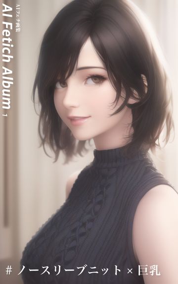 AI Fetich Album #1 ノースリーブニット×巨乳