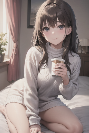 AIアニメ　白セーターストーリー1