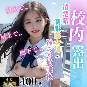 【400枚】校内露出【４K高画質】
