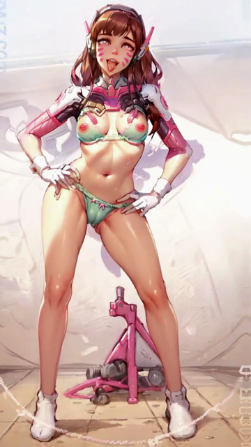AI ART D.va overwatch sexy dance ダンス ep100