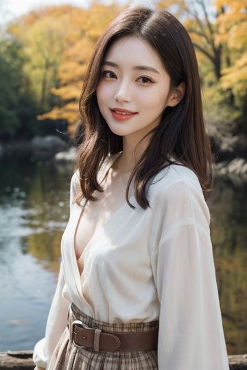 AI美女モデル「キャンプの夜は」