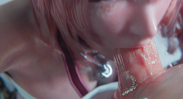 【無】3D animation★ピンク髪美女に根本までしゃぶられる！/Sucked all the way to the base