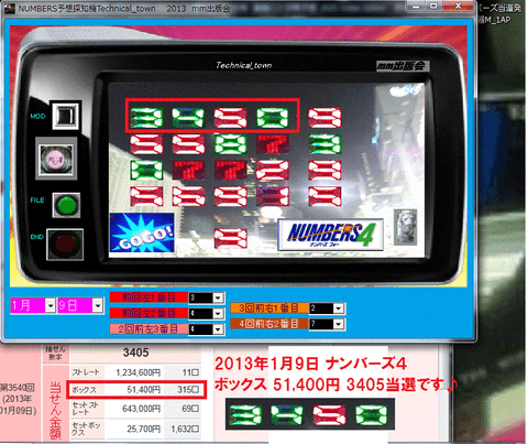 [NUMBERS予想探知機Technical_town]　予想ソフト