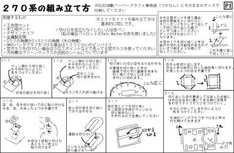 Ｎナローサイズ　北勢線270系のペーパークラフト
