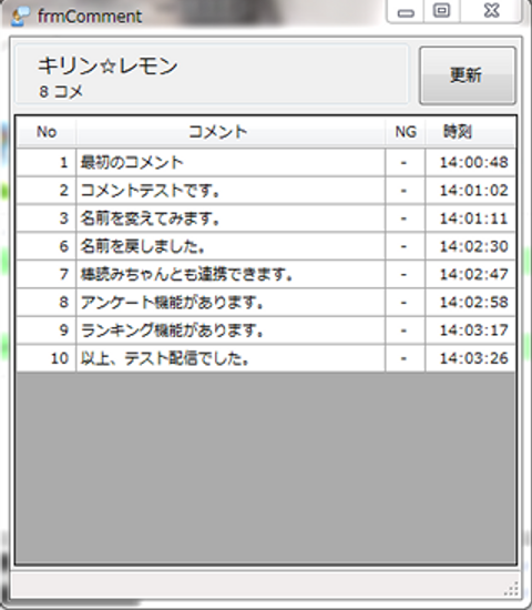 FC2ライブ用コメントビューア
