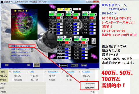 『★ 競馬予想マシーン_EARTH_WIN5★』ソフト