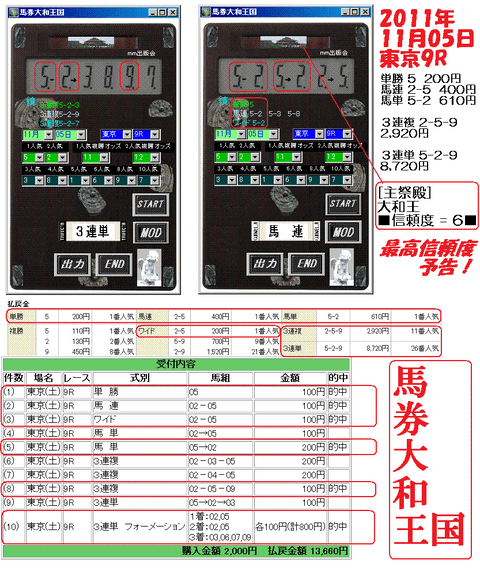 『 競馬ソフト 馬券大和王国 』