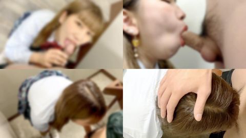 【パンチラモデル応募】ハーフ系の素人*を非常階段にてパンチラ撮影からフェラチオしてもらったら豊富なフェラテクとノーハンドセルフ喉奥だったので口マ◯コイラマにてたっぷり口内射精したらゴックンして満面の笑