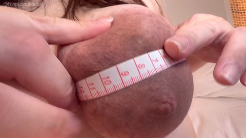 超巨乳輪淫乱ぽっちゃり妊婦（妊娠9ヶ月）第二弾！中出し後もお風呂で潮吹き！乳輪のサイズ計測で衝撃の大きさ！最後は騎乗位で中出しザーメン潮吹き！