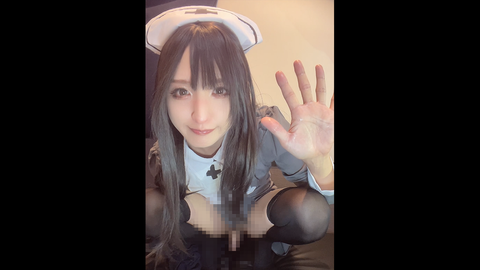 【個撮】黒髪ナースの女装が静かにオナニーをする動画