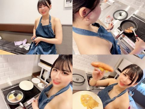 【無】色気ムンムン裸エプロン♡すっごいエロい体つきのゆみちゃんと同棲気分でイチャラブハメ撮り中出しSEX！