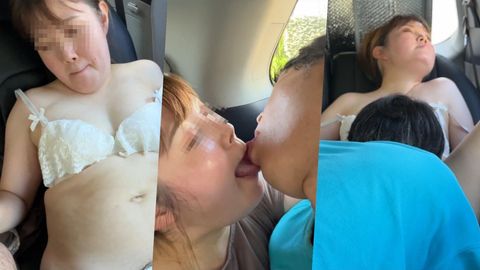 ★無修正★プリティ人妻さんとカ～SEX（SEX好きはどこでもやっちゃう）真昼間に団地の駐車場で我慢できずにSEX◆レビューで特典DL可能です