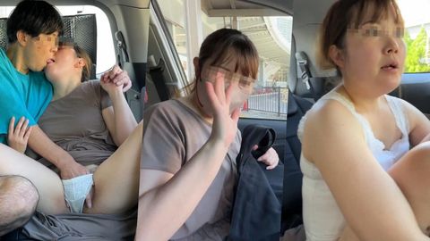 ★無修正★プリティ人妻さんとカ～SEX（SEX好きはどこでもやっちゃう）真昼間に団地の駐車場で我慢できずにSEX◆レビューで特典DL可能です