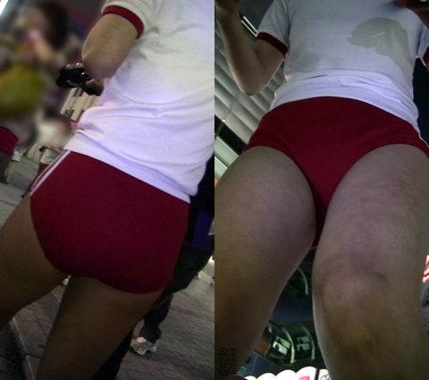 「ローアンやめて！それ売るつもりじゃないでしょうね！？」ビラ配りのお*さん激しく困惑！ローアングラーが沸いて駅前騒然「ブルマ＆メイド編」