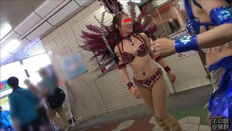 高画質FHD粘着サンバ02「半裸祭りアーケード」