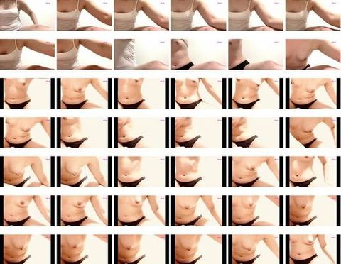 【おっぱいフェチ】**女性が裸でストレッチ
