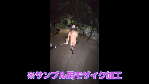 【女装露出】マンション全裸散歩チャレンジ
