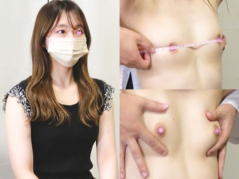 **大生3名の美乳・巨乳を揉みしだく/変態医師がおっぱいをお触り検診♡【施術/素人】