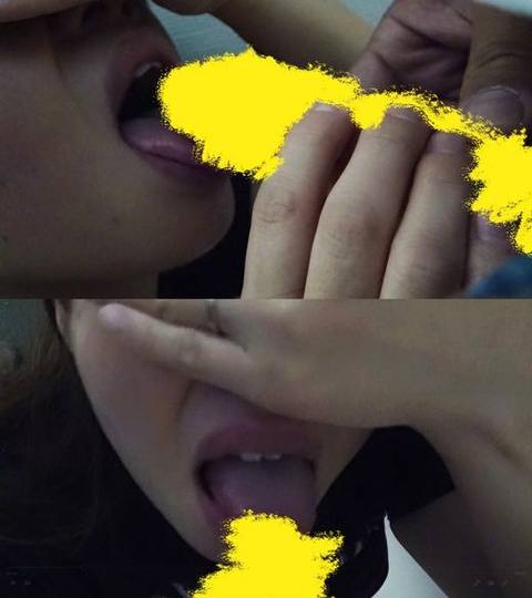 【個人撮影】嫁のフェラ。見られてはマズい状況で、スリルを楽しみながらオナニーする嫁。