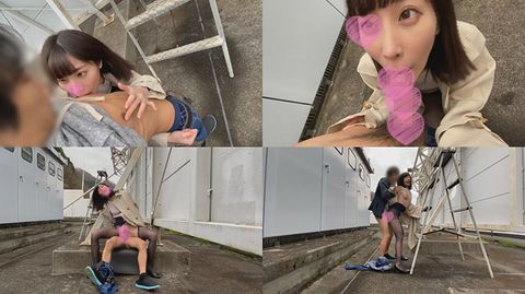 【野外露出】清楚系美人なIT企業受付嬢♪　高速・階段・廃墟で美脚パンストガニ股イキ16回昇天の神カワ痴女と生ハメ【個撮003】☆レビュー特典あり☆