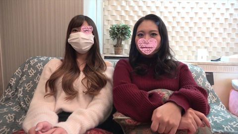 【初撮り】【一部顔出し】恥ずかしがりやだけどマジイキちゃんとおチンポで何度もすぐイキまくりちゃん。愛嬌たっぷりの2人に責められ王様気分！？それぞれタイプが違う2人のオマンコへW中出し