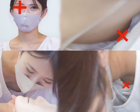 【胸チラ】救命講習中*