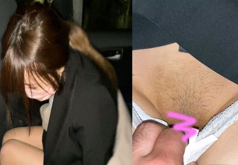 A mischief that brings the OL into the car. I peeled my eyes and ********. [Panchira/chest massage/c