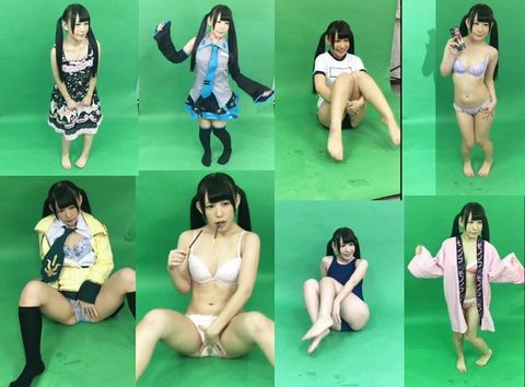 下着撮影176★2本セット★秋葉原ツインテ撮影会★裏Kawaii★****★下着★チラ★フェチ★着替え★