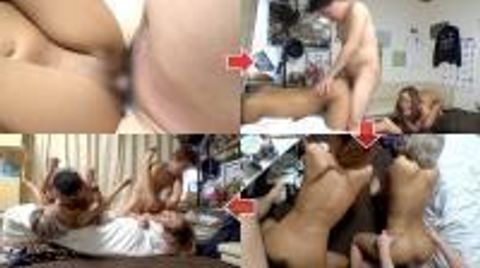 【個撮】パイパンx爆乳 激えろ黒ギャルコンビと4Pファック！！潮吹き・スワップ・Ｗフェラ・何でもありの淫乱パリピと超ノリノリ中出し大乱交！！②【ハメ撮り】【お礼有】