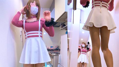 【個人撮影】高身長美脚ギャルにまさかの巨●❤️ 日常オナニーで発射した精*が場外へ！(29分) [AG-18]【女装】