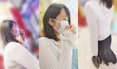 【パチ負け女】【交渉***】新宿区T店／蒼◎ミドルで粘ってたモデル級ロングスカート美脚　※ナマナカ成功【顔出し】【高画質】