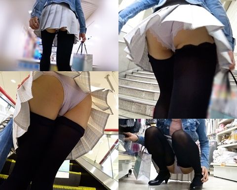 【スカートの中の秘密】☆小悪魔お*さんの誘惑パンチラと中指バイブが奏でるエロBGM！
