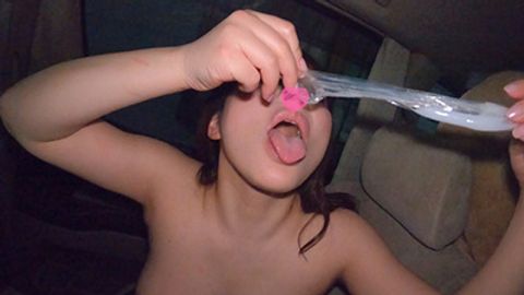 【爆乳露出】スライム乳Ｈカップ美巨乳27歳／マンション不法〇入フェラ抜き口内発射／公共駐車場で生ハメ／ゴム発射ザー汁精飲【個撮】☆レビュー特典あり☆