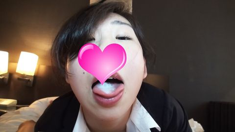 【個人撮影】むしゃぶりつきたいお尻のまいちゃんに、フェラからの口内発射！【妄想動画】