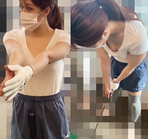 【ゴルフ】胸チラパンチラ①インフルエンサー