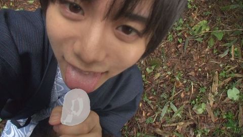 浴衣に着替えて道中露出と**フェラチオ!!