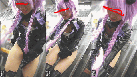 コスプレ会場PANIC★囲まれた鬼くいこみレイヤー 09[肛門シワに自ら気づき慌てる様*］