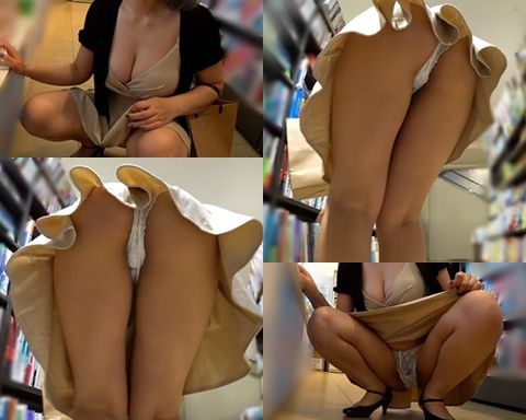 【巨乳お*さん☆ワンピの中の秘密】肉厚尻に食い込みパンティでスカートの中はエロエロ空間＋ぷるぷるおっぱいお触り中!!!