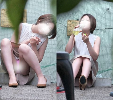 バレ・・・た？OLさん　やっぱりパンティお構いなし・・・