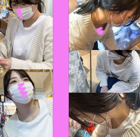 【店員さん個撮*】乃●坂系ヤバかわペット雑貨店員さん＆スマホコーナーの店員さん
