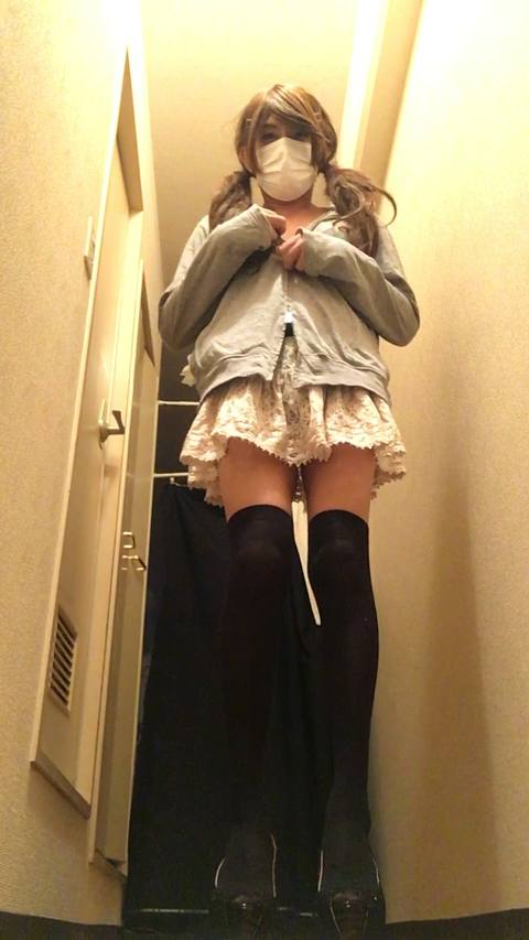 【女装】風華ちゃん立オナニー（早漏編）