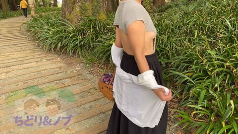 野外 de おっぱいチャレンジ　シリーズ④ ～海の見える公園にて～