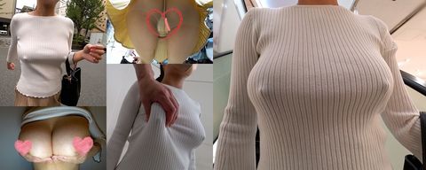 【爆乳ノーブラ探訪☆ももか①】胸ポチ歩行で揺れる☆あまりある豊満おっぱい鷲掴み!!!