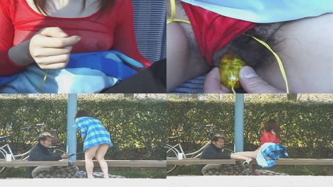 【過激露出指令】ホームレスにオマンコみてもらう！観覧車でフェラ、クンニ、セックス！人の行き交う街中で車内フェラ！