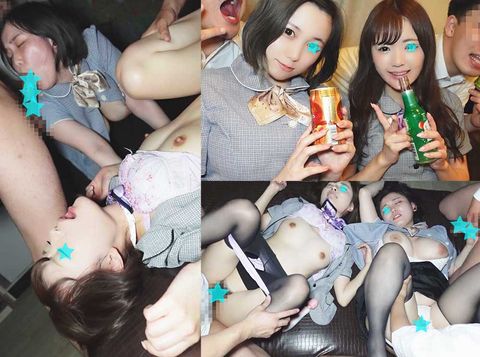 ［制服乱交］インテリアメーカーショウルーム受付OL（爆乳＆美脚）×大手企業チャラリーマン3名①［高画質］