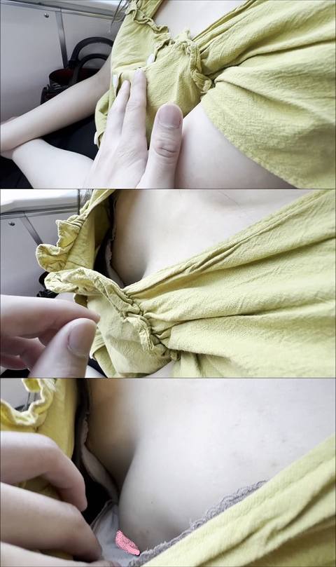 【電車おっぱい***】やば！とんでもないレベルの可愛さ！！そしてエロいコを見つけたので、股間とおっぱい触りまくりw