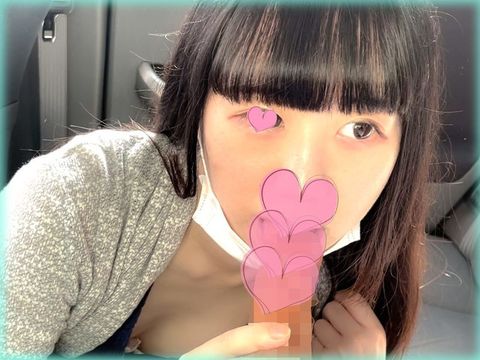 【車内フェラ】合法ロ●友達への****がバレた後に後部座席でヌいてもらった件【個人撮影】