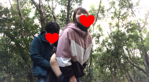 [Life ends when tourists come] [Exposed texture x Sec in forest] & [SEX report to mam] Kime-chan's c